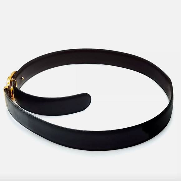 Gucci Interlocking GG Black Leather Belt size 2 US - Picture 3 of 8